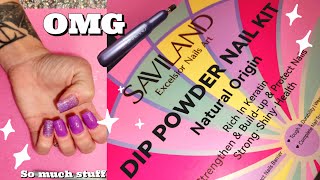 Testing a HUGE Saviland Dip Nail Kit  EFILE included Beginner Friendly Dip Nail Tutorial [upl. by Aicen378]