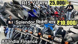 Second hand bikes in cheapest price  ₹10000Down Payment💥  Delhi bike market  100 Garranty [upl. by Yelrehs]