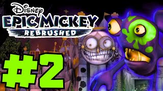 CLOCK TOWER BOSS  Epic Mickey Rebrushed Gameplay Walkthrough Part 2 [upl. by Elbag432]