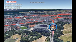 Copenhagen marathon 2024 fly over the marathon course Video of the race path [upl. by Ymiaj]