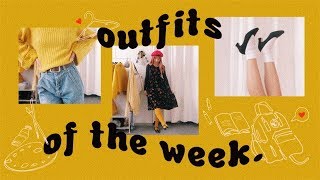 🎨What I Wear in a School Week at Art Uni 🎒 [upl. by Hogen]