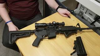 HOW TO remove the Standard Stock and Install Magpul MOE SL Stock on M4AR15 Rifle [upl. by Neik985]