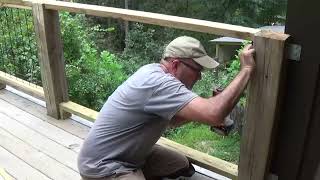 Installing Hog Panel Deck Railing [upl. by Maxa]