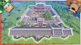 Minecraft How to build a ChineseJapanese Courtyard Base 18  ULTIMATE Oriental Survival Base [upl. by Gaivn]