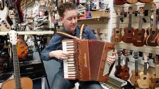 Mark plays a 343MW Serenellini 96 Bass Accordion  Hobgoblin Music Birmingham [upl. by Aracot734]