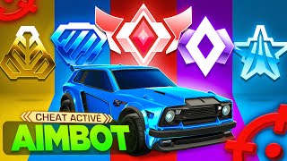 On affronte TOUS les RANKS de ROCKET LEAGUE avec un AIMBOT [upl. by Amilb]