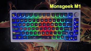 Monsgeek M1  Sound Test Castle Purple Keycaps [upl. by Ynnub]