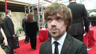 Peter Dinklage  HFPA Red Carpet Interview Golden Globes 2012 [upl. by Ahsitniuq]