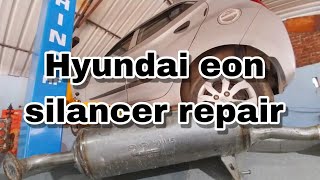 Hyundai eon silencer repairingHyundaieonsilencernewassambody [upl. by Akerdnahs]