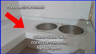 💥Asi quedo esta cocina hecha de cemento 🧱 [upl. by Flatto]