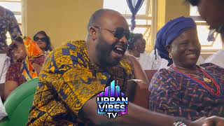 FEMI ADEBAYO AT KUNLE AFOLAYAN MOM BURIAL SERVICE [upl. by Rehc]