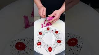 Salad plate decoration skills cutting tips and tricks knife skills shorts feed [upl. by Liebman]