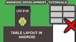 Table Layout in Android Studio Example  40  Android Development Tutorial for Beginners [upl. by Drolyag]