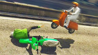 CRAZIEST FAGGIO RACE EVER GTA 5 Funny Moments [upl. by Adamina614]