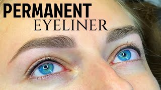 EyelinerLashline Tattoo Permanent Makeup Tutorial Full Procedure [upl. by Udella547]