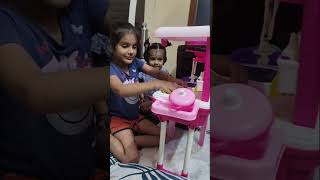 Indoor funny games  Play with Toy Kitchen set  Cooking food with Toy Kitchen set [upl. by Norod360]