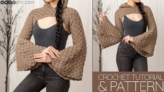 How to Crochet Basketweave Shrug  Pattern amp Tutorial DIY [upl. by Najram274]