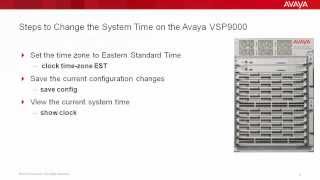 How to Change the System Time on the Avaya VSP9000 [upl. by Aianat852]