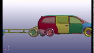 LSDyna 80kph Rear Impact Analysis [upl. by Zalucki24]