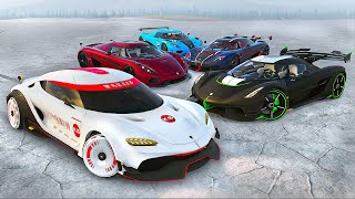 The Crew 2  Koenigsegg Agera vs One1 vs Regera vs Jesko vs Gemera Top Speed Test [upl. by Koziel]