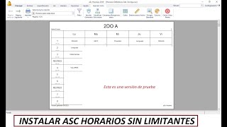 Instalar ASC HORARIOS con todas sus funcionalidades [upl. by Cicily19]