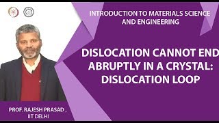 MSE 57 Dislocation cannot end abruptly in a crystal Dislocation loop [upl. by Kathye]