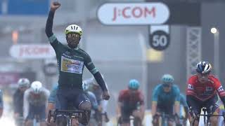 biniam girmay to day Sprint in Japan [upl. by Nerhtak]