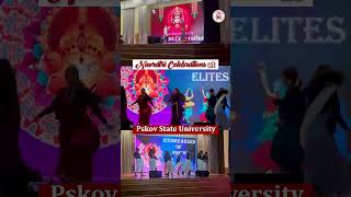 Navtari Dance at PSKOV State University navratri pskovstatemedicaluniversity mbbsinrussia [upl. by Brandea]