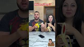 Makan pisang⁉️ challenge funny comedy prank mukbang dubbing anilinom algorithm facts fyp [upl. by Aridni]