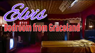 Elvis bedroom from Graceland  Elvis upstairs room in Graceland [upl. by Tlevesor258]