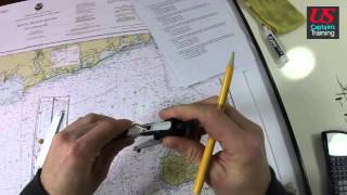 Captain License Chart Navigation – Three Point Fix Practice Problem 2 [upl. by Niala]