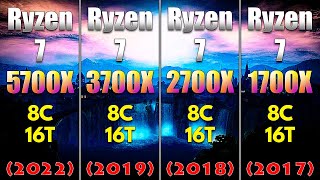 Ryzen 7 5700X vs Ryzen 7 3700X vs Ryzen 7 2700X vs Ryzen 7 1700X  PC Gameplay Tested [upl. by Bolt]