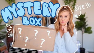 unboxing a PLUS SIZE mystery thrift box wtryon haul [upl. by Kassey906]