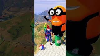 GTA 5 Epic Water Ragdolls  Spider Man Vs Hulk Jumps  Fails ep 16 shorts [upl. by Oflunra869]