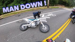 HE FALLS OFF HIS DIRT BIKE HARD   BRAAP VLOGS [upl. by Anirav]