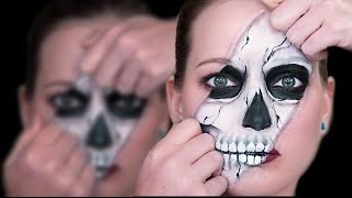 Ripped Skull Face Paint Tutorial [upl. by Leahcimdivad]