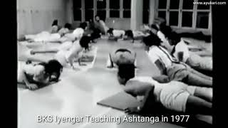 BSK Iyengar Teaching Ashtanga Yoga in 1977 [upl. by Ahtnams636]