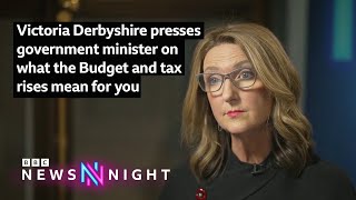 Victoria Derbyshire presses government minister on what the budget and tax rises mean for you [upl. by Odysseus]