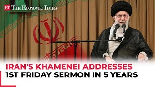 Iran Khamenei leads Friday sermon in Tehran calls missile attack minimum punishment for Israel [upl. by Hufnagel]