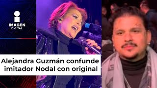 Alejandra Guzmán confunde a un imitador de Christian Nodal con el original durante su concierto [upl. by Elyrehc]