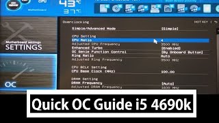 Quick Overclocking Guide i5 4690k42GHz [upl. by Higgs760]