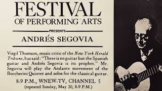 Segovia at Festival of Performing Arts audio [upl. by Jacobo442]