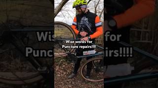 Puncture repair advice for cyclists 😁 bike cycling gravelbike mtb [upl. by Veats808]