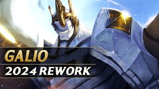 GALIO 2024 REWORK Gameplay  League of Legends [upl. by Notsirb152]