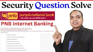 pnb net banking security questions  pnb net banking  register security question pnb  PNB banking [upl. by Edin]