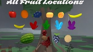 Roblox Treelands  All Fruit Locations [upl. by Onabru]