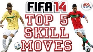 TOP 5 Skill Moves Wing Play  FIFA 14 PS3  Xbox 360 ᴴᴰ [upl. by Gnirps]