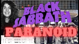 Black Sabbath  Paranoid GUITAR LESSON WITH TABS LEARN IN 5 MINS [upl. by Saenihp]