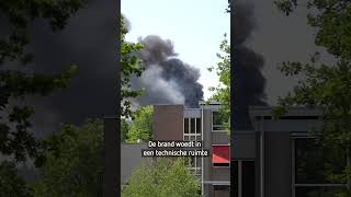 Veel rook bij grote brand in Arnhem [upl. by Vivyan]