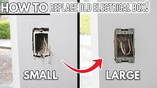 How To Replace An Electrical Outlet Box On Drywall  DIY JBox Install For Beginners [upl. by Stacy]